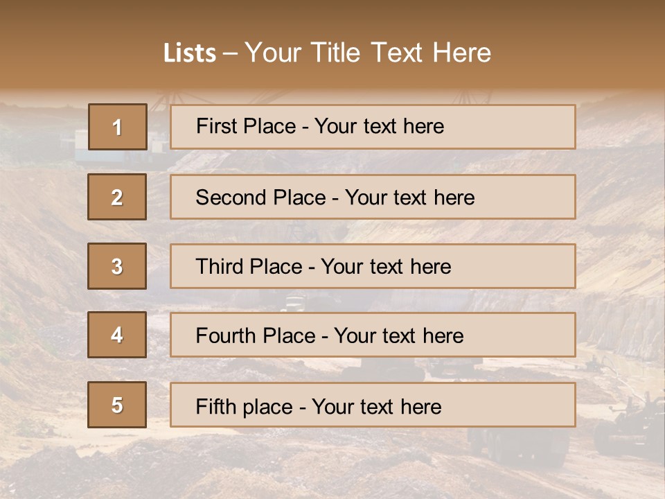 A Group Of Trucks Driving Down A Dirt Road PowerPoint Template