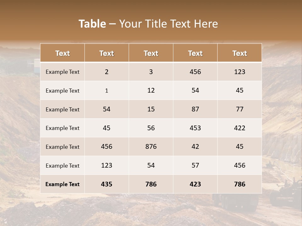 A Group Of Trucks Driving Down A Dirt Road PowerPoint Template
