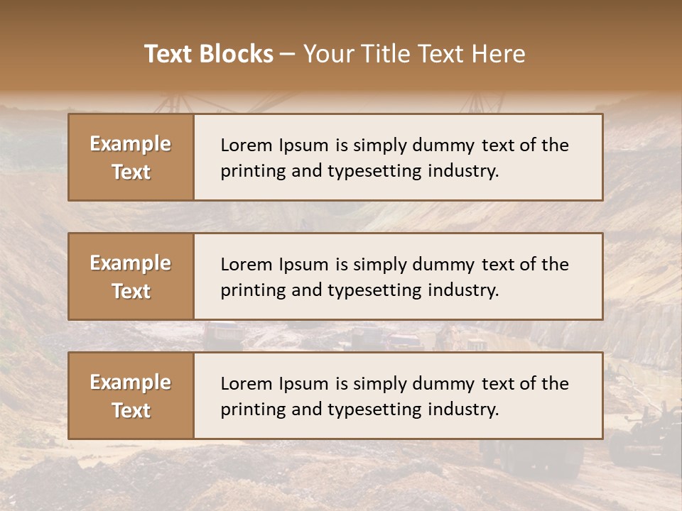 A Group Of Trucks Driving Down A Dirt Road PowerPoint Template