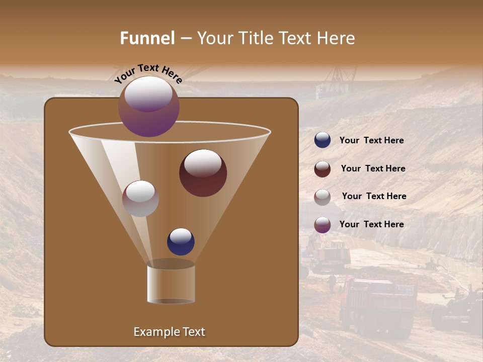 A Group Of Trucks Driving Down A Dirt Road PowerPoint Template