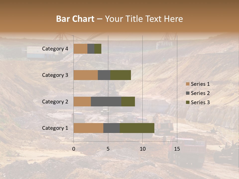 A Group Of Trucks Driving Down A Dirt Road PowerPoint Template
