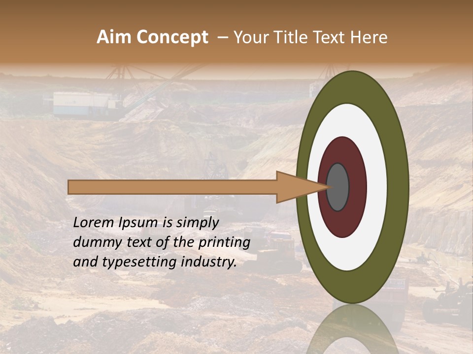 A Group Of Trucks Driving Down A Dirt Road PowerPoint Template