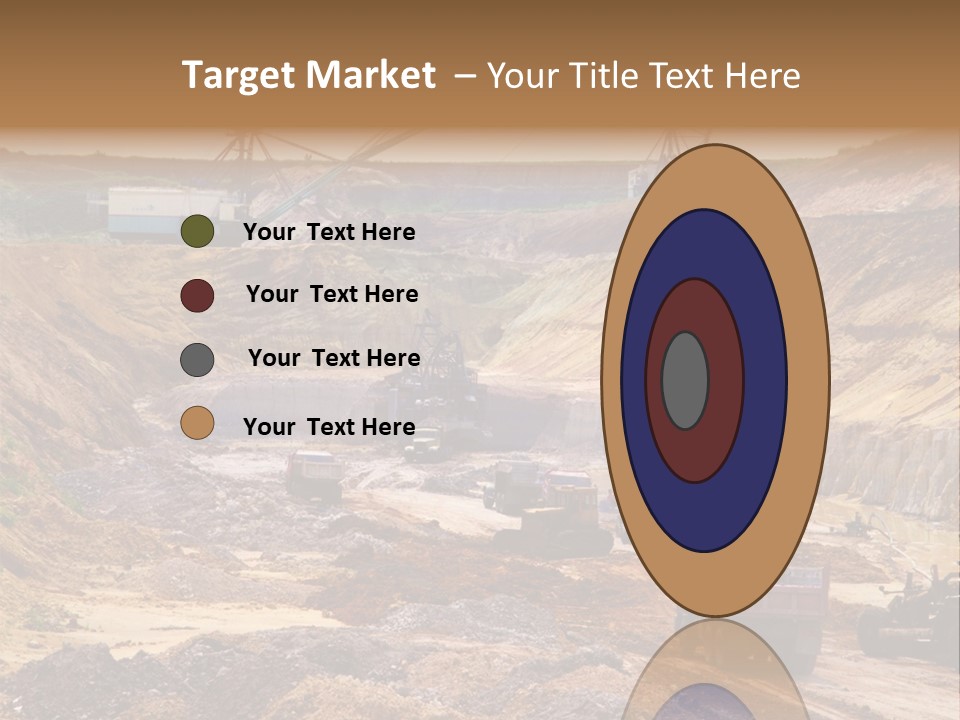 A Group Of Trucks Driving Down A Dirt Road PowerPoint Template