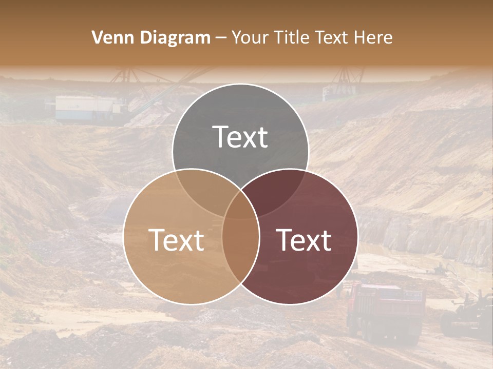 A Group Of Trucks Driving Down A Dirt Road PowerPoint Template