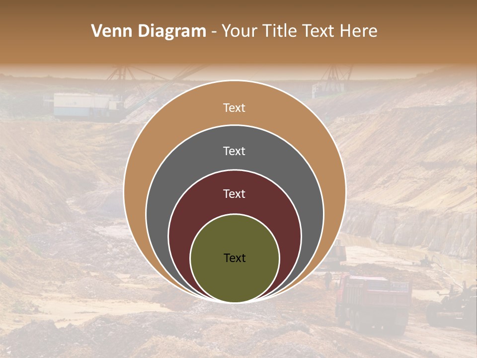 A Group Of Trucks Driving Down A Dirt Road PowerPoint Template