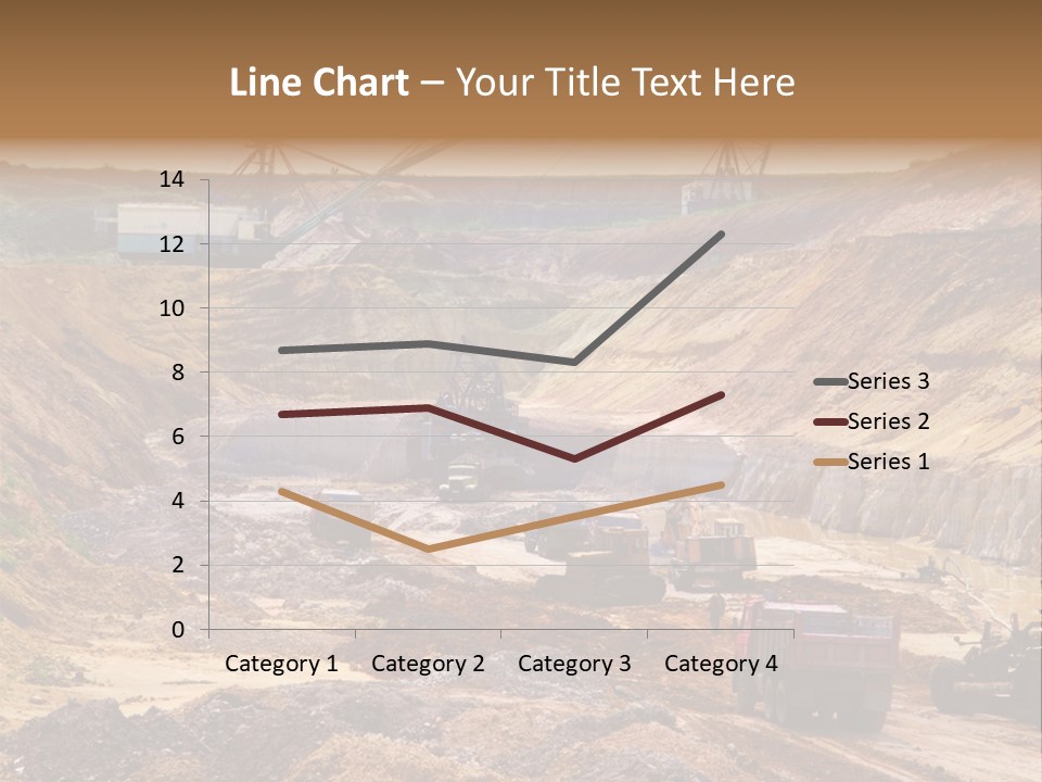 A Group Of Trucks Driving Down A Dirt Road PowerPoint Template