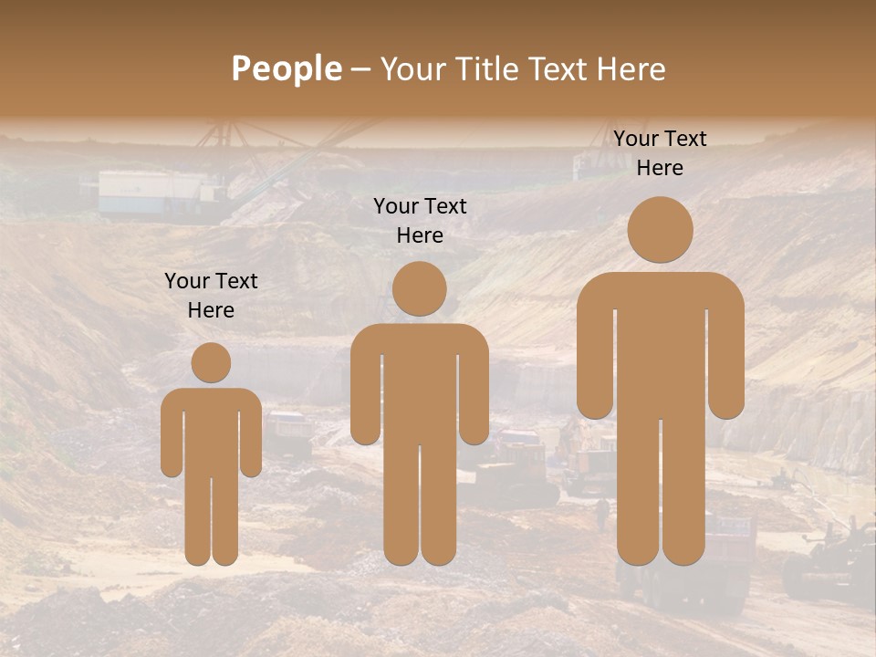 A Group Of Trucks Driving Down A Dirt Road PowerPoint Template