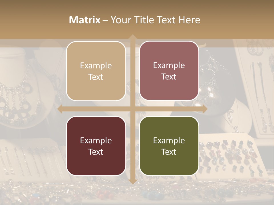 Beautiful Jewelry In The Shop Window PowerPoint Template