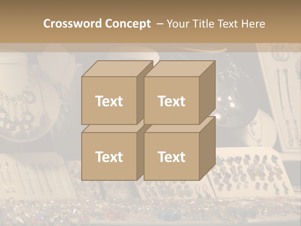 Beautiful Jewelry In The Shop Window PowerPoint Template