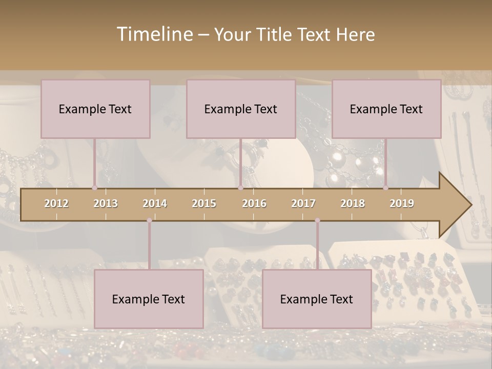 Beautiful Jewelry In The Shop Window PowerPoint Template