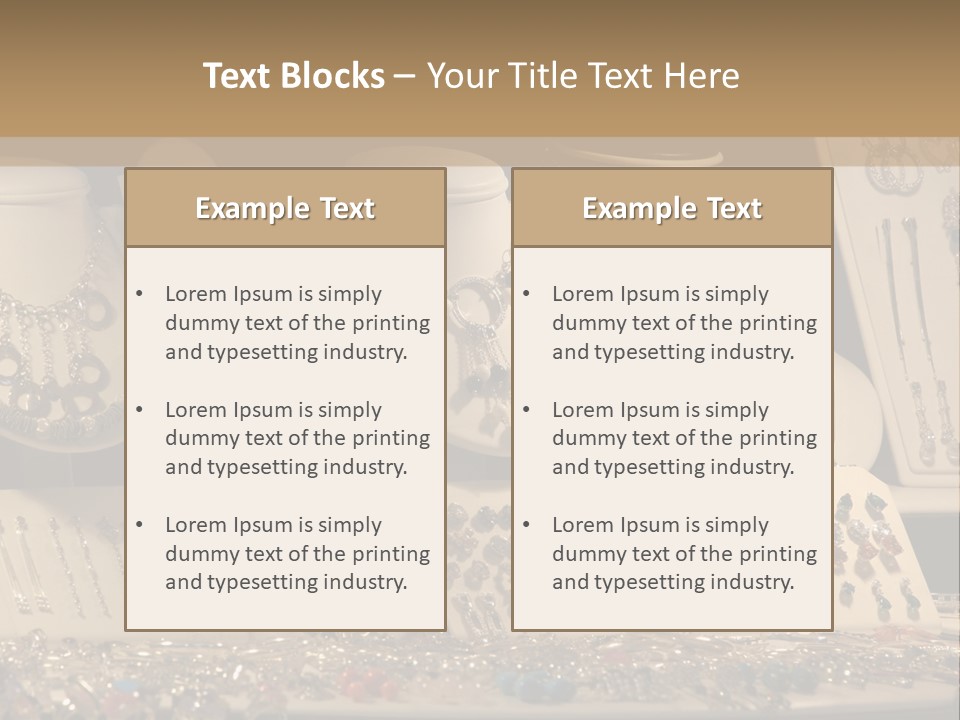 Beautiful Jewelry In The Shop Window PowerPoint Template