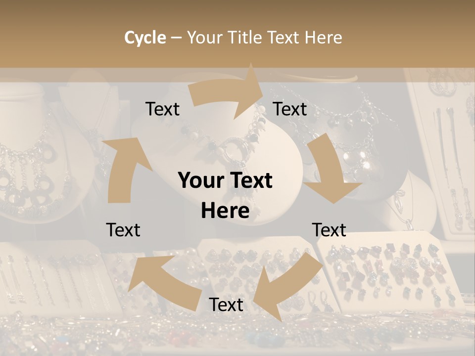 Beautiful Jewelry In The Shop Window PowerPoint Template
