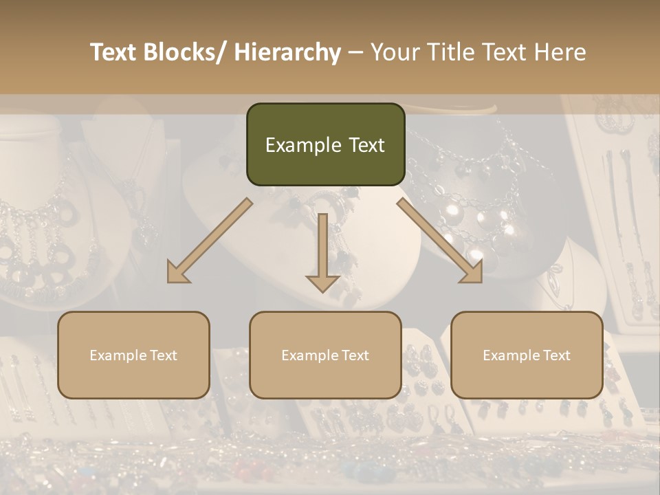 Beautiful Jewelry In The Shop Window PowerPoint Template