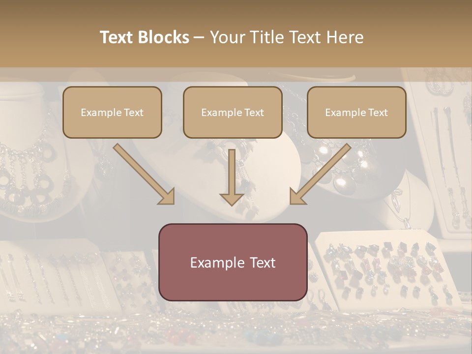 Beautiful Jewelry In The Shop Window PowerPoint Template