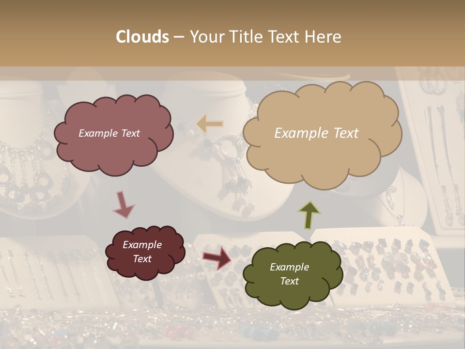 Beautiful Jewelry In The Shop Window PowerPoint Template