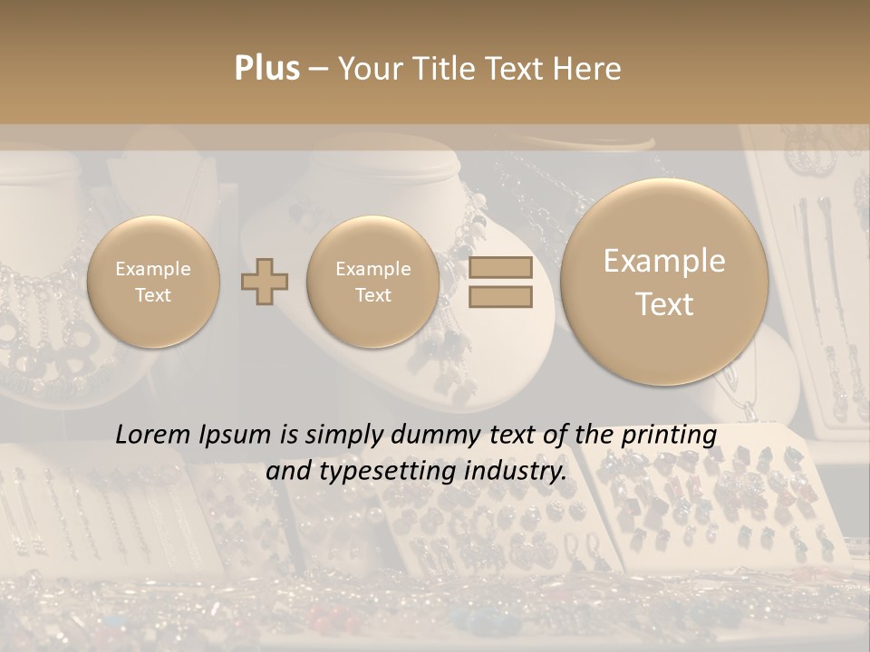 Beautiful Jewelry In The Shop Window PowerPoint Template