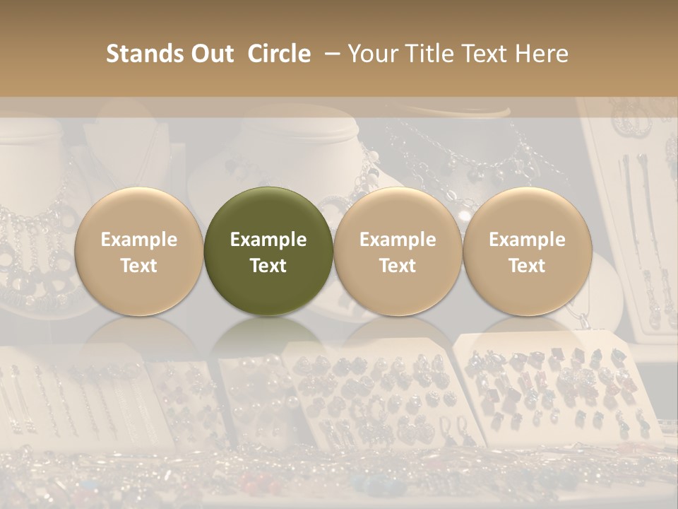 Beautiful Jewelry In The Shop Window PowerPoint Template