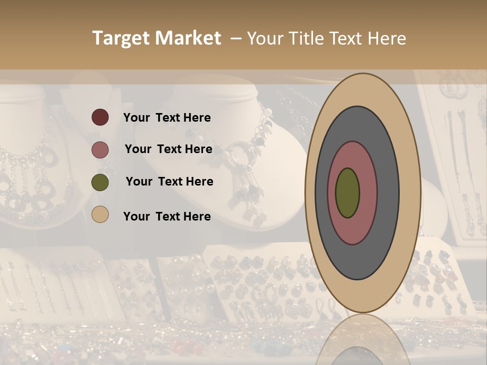 Beautiful Jewelry In The Shop Window PowerPoint Template