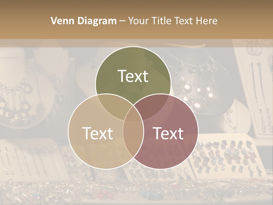 Beautiful Jewelry In The Shop Window PowerPoint Template