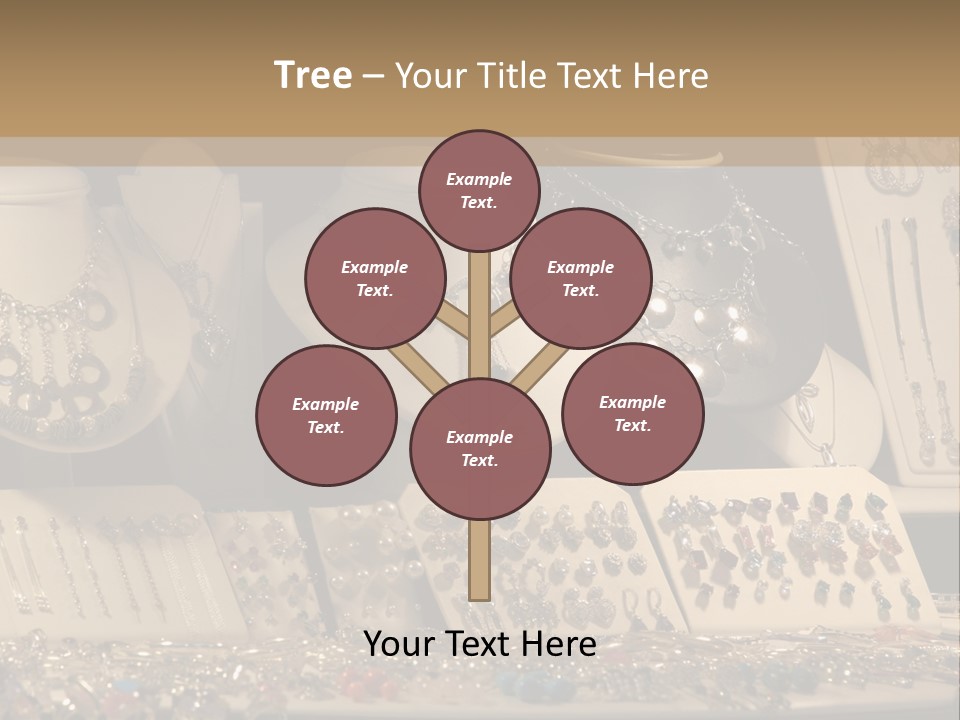 Beautiful Jewelry In The Shop Window PowerPoint Template