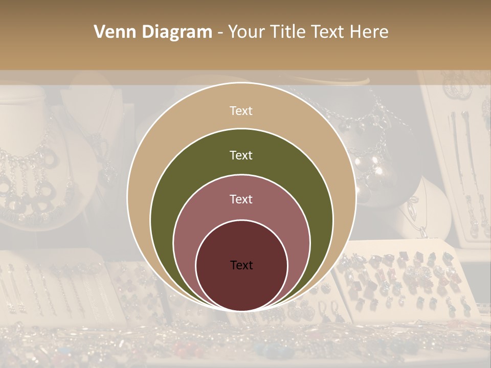 Beautiful Jewelry In The Shop Window PowerPoint Template