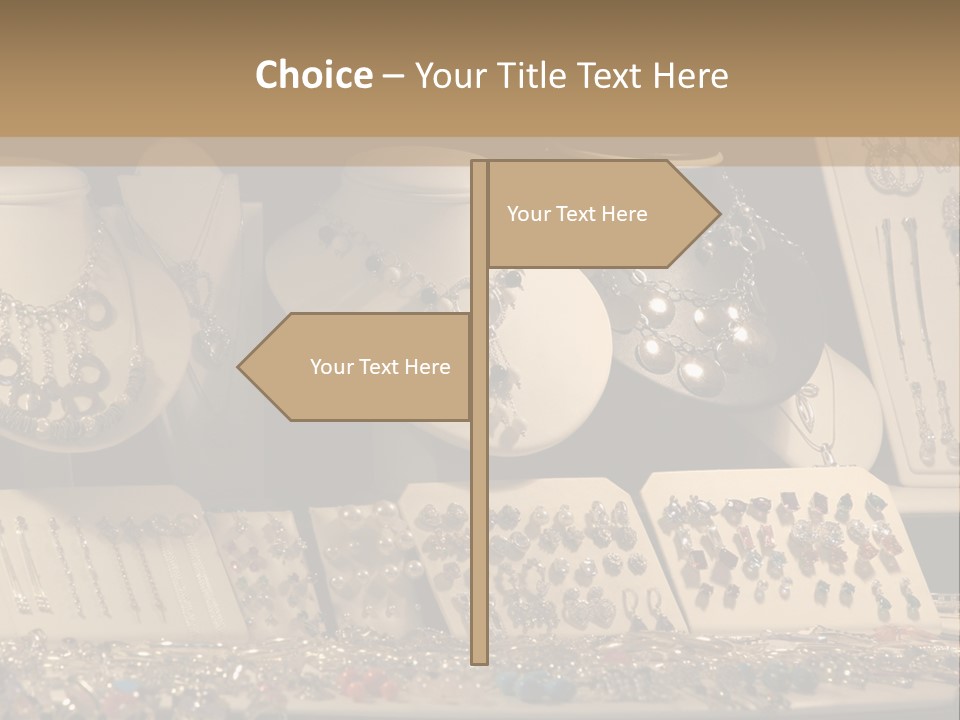 Beautiful Jewelry In The Shop Window PowerPoint Template