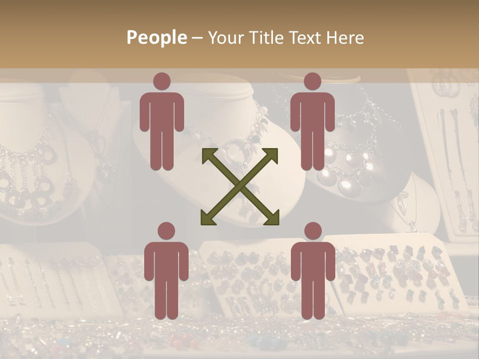 Beautiful Jewelry In The Shop Window PowerPoint Template