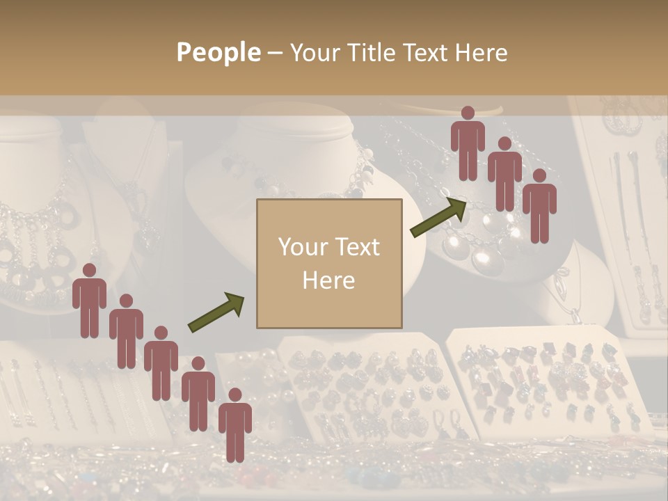 Beautiful Jewelry In The Shop Window PowerPoint Template