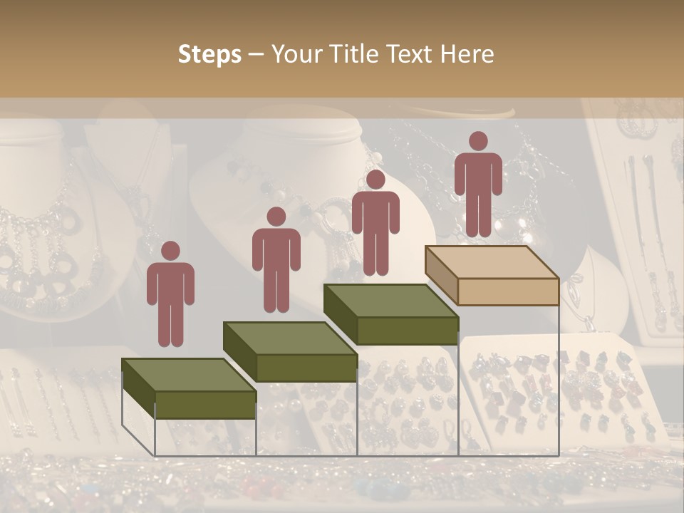 Beautiful Jewelry In The Shop Window PowerPoint Template