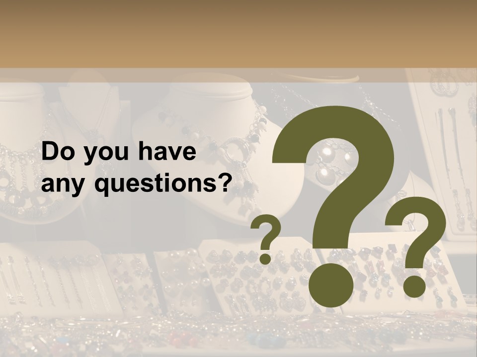 Beautiful Jewelry In The Shop Window PowerPoint Template