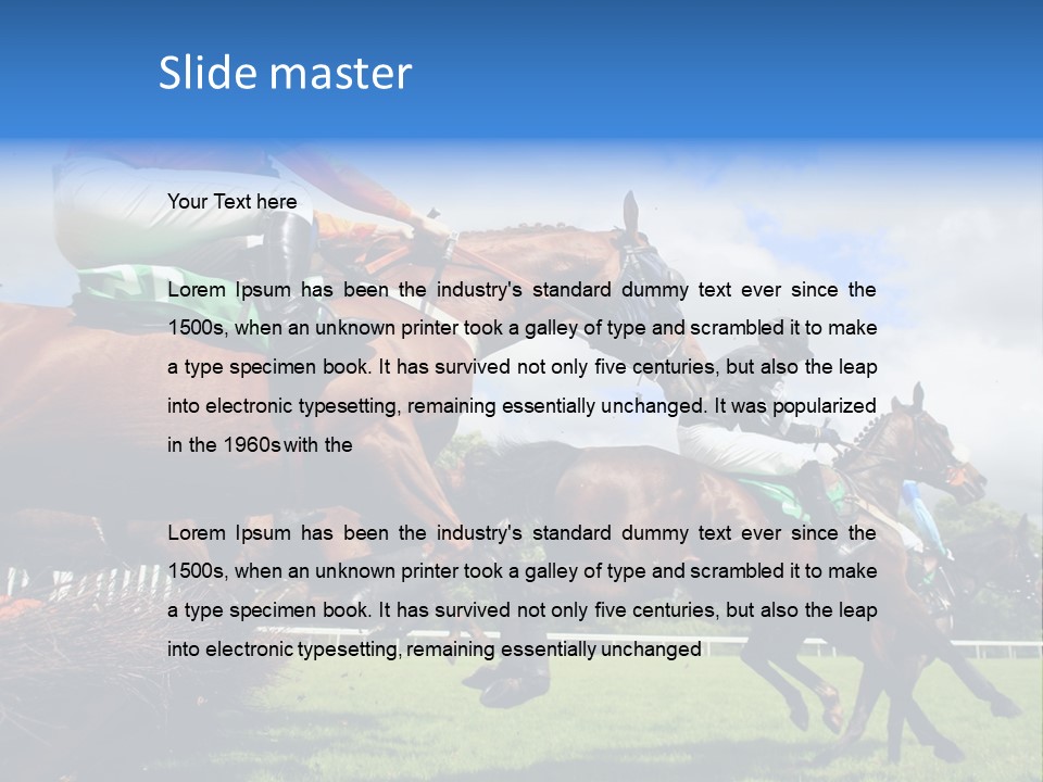 Jumping Horses PowerPoint Template