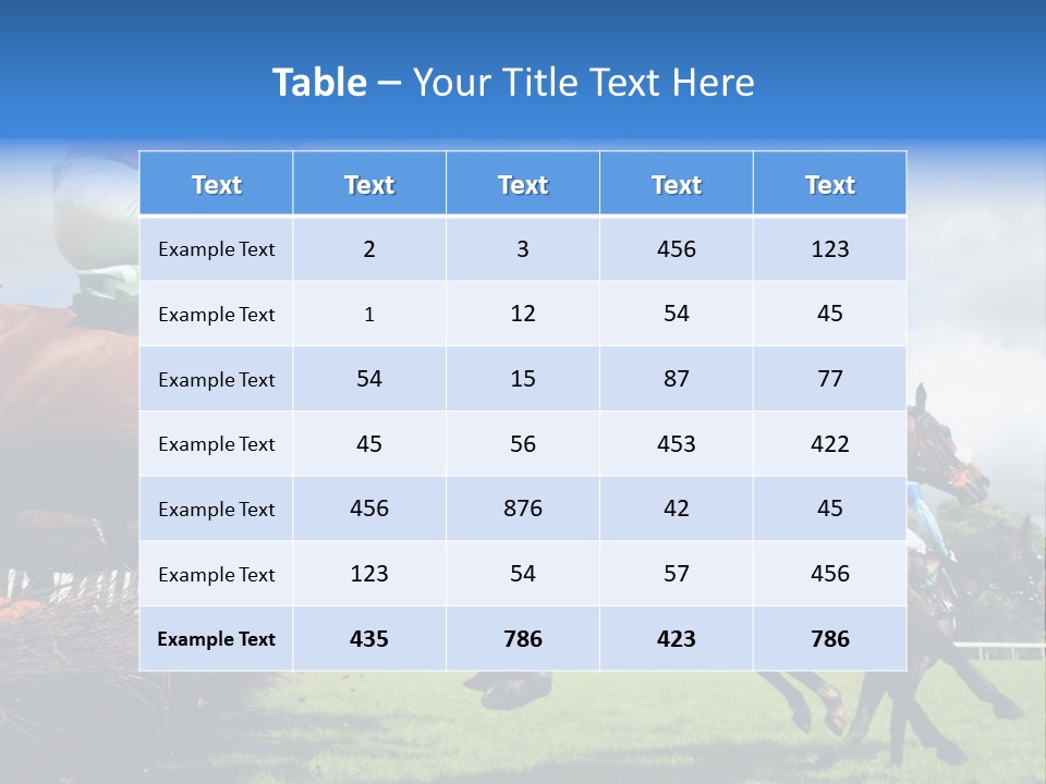 Jumping Horses PowerPoint Template