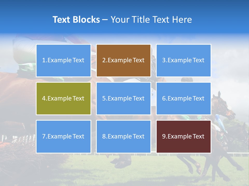 Jumping Horses PowerPoint Template