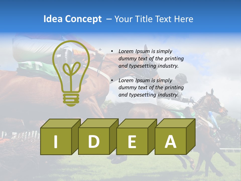 Jumping Horses PowerPoint Template