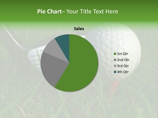 Golf Ball On Tee With Club PowerPoint Template