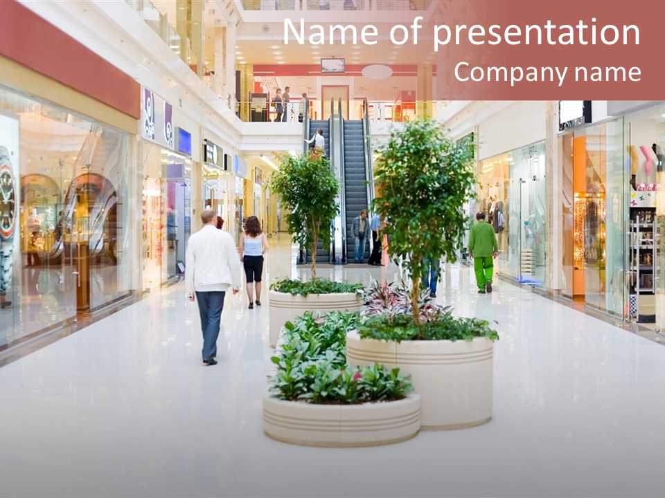 Shopping Hall #4. Motion Blur PowerPoint Template