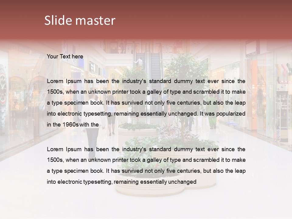 Shopping Hall #4. Motion Blur PowerPoint Template