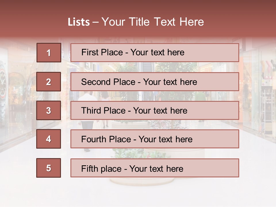 Shopping Hall #4. Motion Blur PowerPoint Template