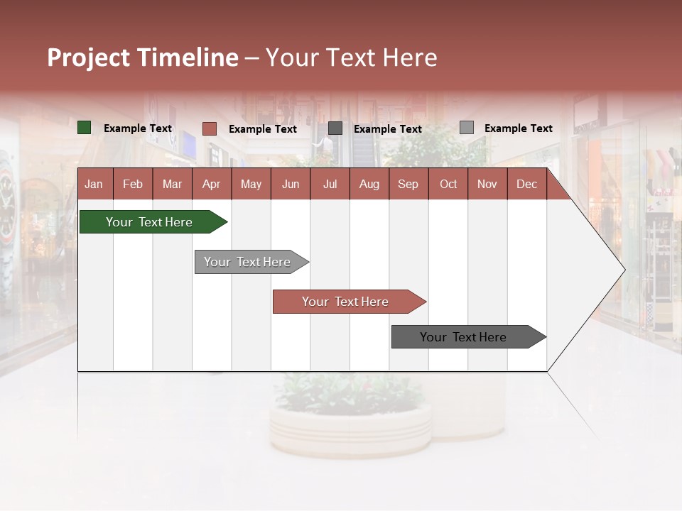 Shopping Hall #4. Motion Blur PowerPoint Template