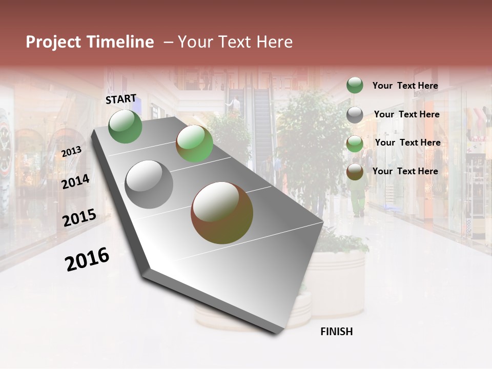 Shopping Hall #4. Motion Blur PowerPoint Template
