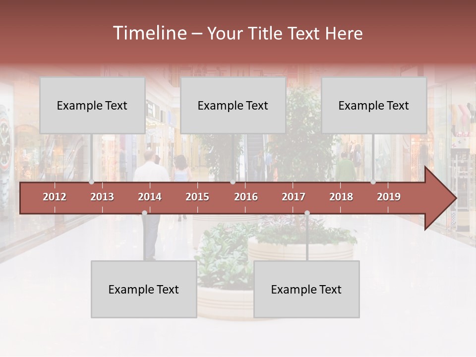Shopping Hall #4. Motion Blur PowerPoint Template