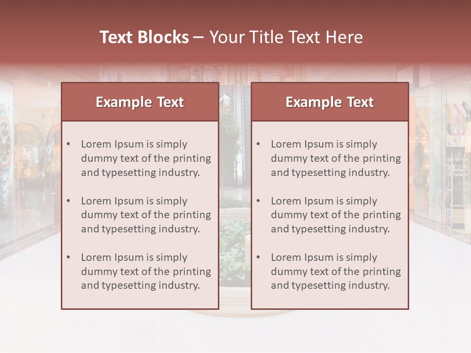 Shopping Hall #4. Motion Blur PowerPoint Template