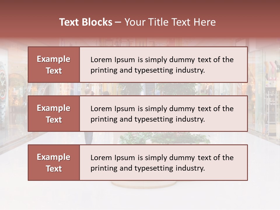 Shopping Hall #4. Motion Blur PowerPoint Template
