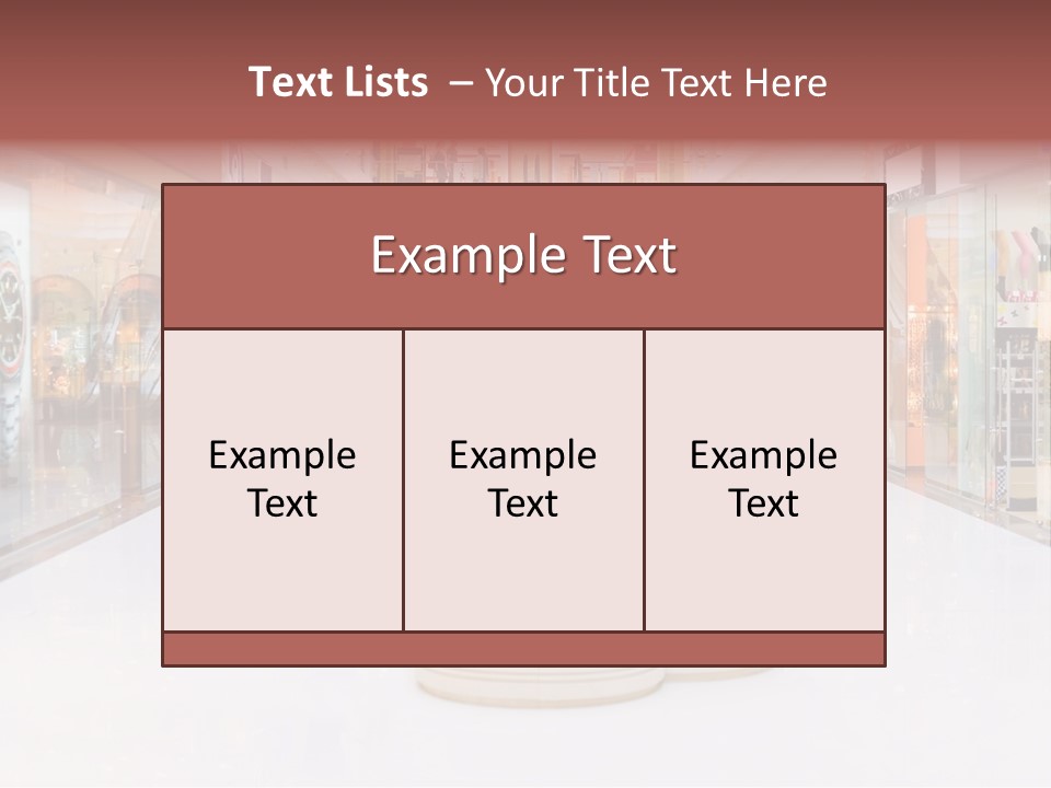 Shopping Hall #4. Motion Blur PowerPoint Template