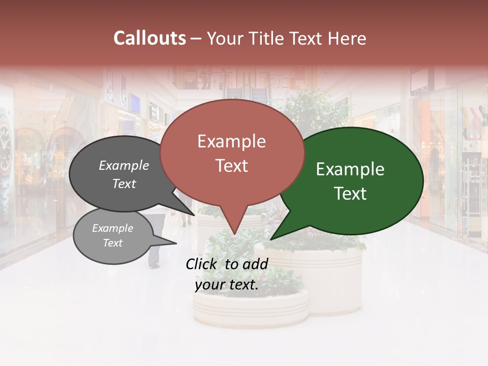 Shopping Hall #4. Motion Blur PowerPoint Template