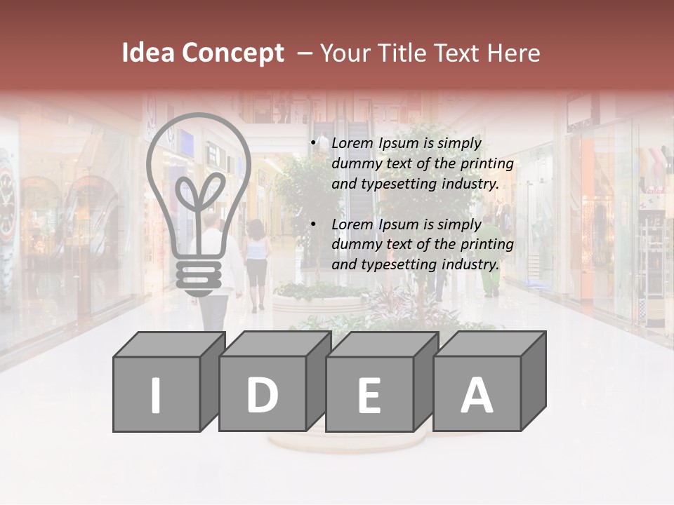 Shopping Hall #4. Motion Blur PowerPoint Template