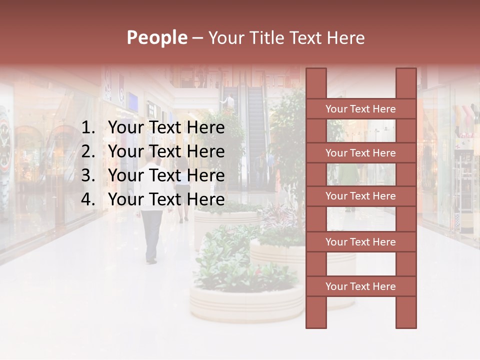 Shopping Hall #4. Motion Blur PowerPoint Template