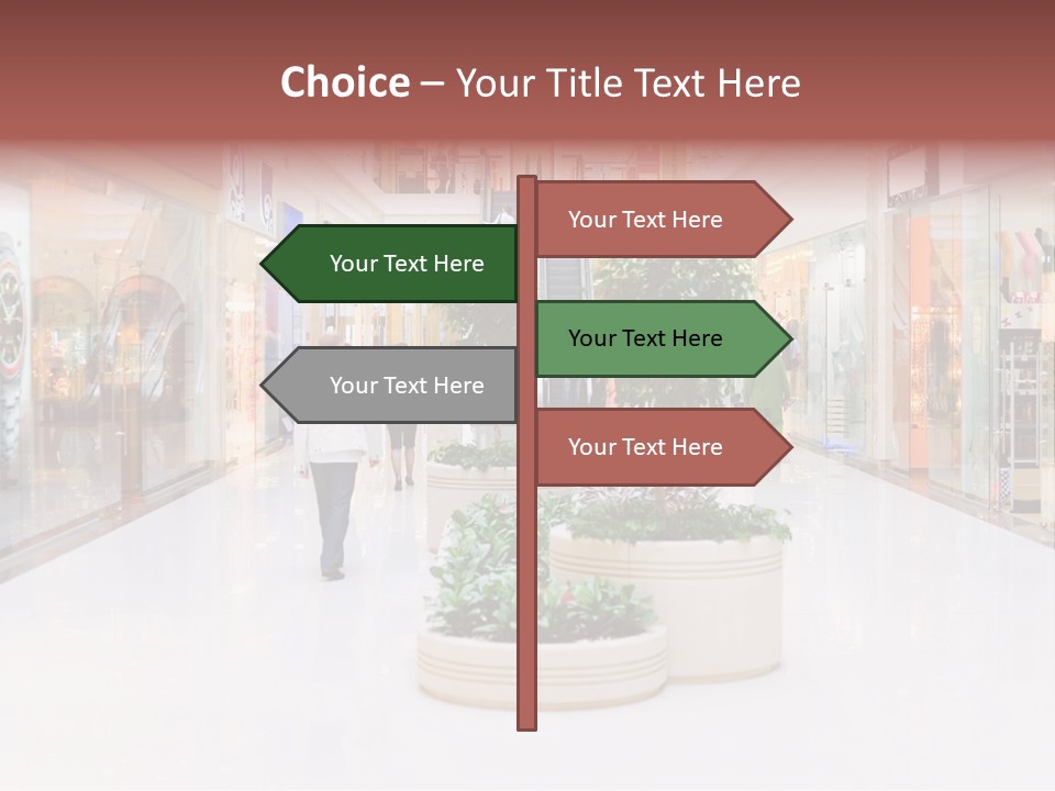 Shopping Hall #4. Motion Blur PowerPoint Template
