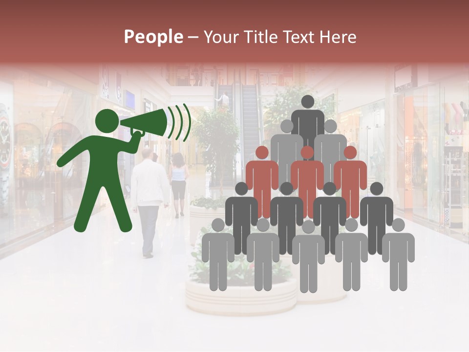 Shopping Hall #4. Motion Blur PowerPoint Template