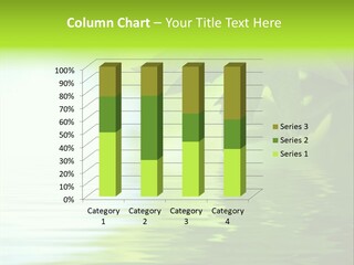 Green Leaves Reflecting In The Water, Shallow Focus PowerPoint Template